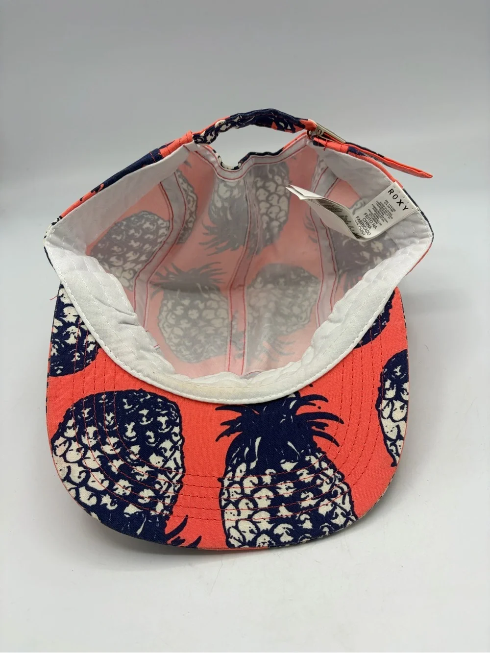Roxy Coral and Navy Tropical Patch Cap